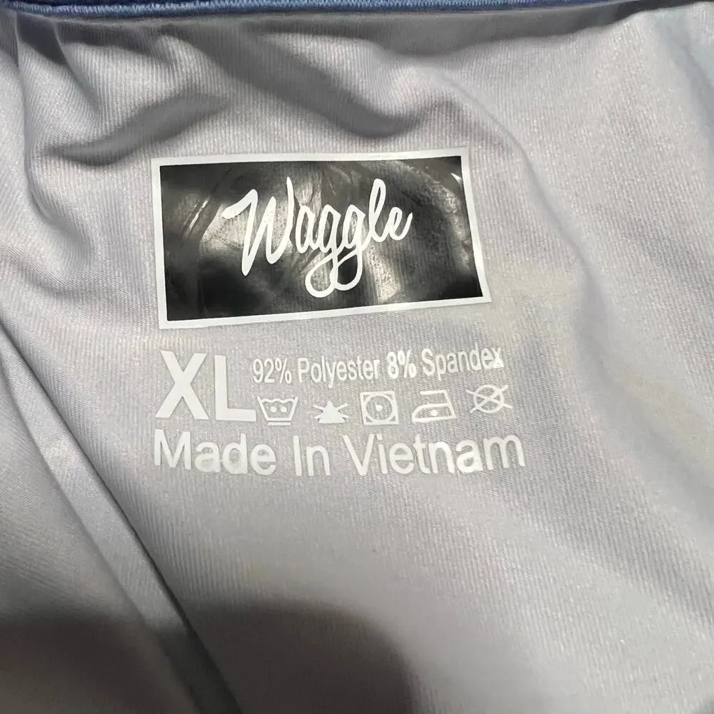 Waggle Polo Shirt Mens XL Blue Birds Golf Polo Performance All Over Print - Picture 7 of 7